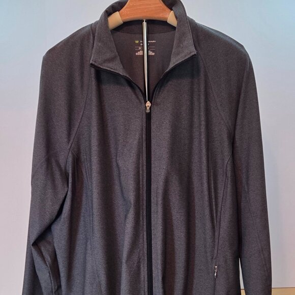 NWT - Tek Gear Women's DryTek Full-Zip Performance Jacket, 2X, Charcoal Gray - Picture 3 of 11